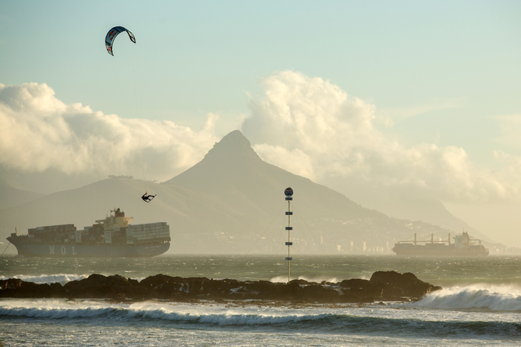 Aaron Hadlow: going big at Cape Town's Big Bay | Photo: Black/Red Bull