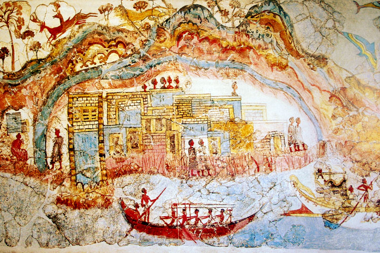Akrotiri Frescoes: Mediterranean commerce in the Bronze Age