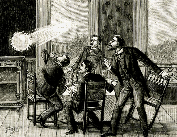 Ball Lightning: a rare form of lightning that creates a persistent and moving luminous white or colored sphere | Illustration: Creative Commons