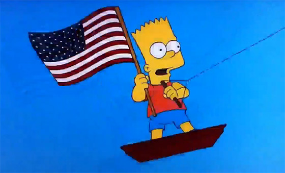 Bart Simpson: a proud US kiteboarder
