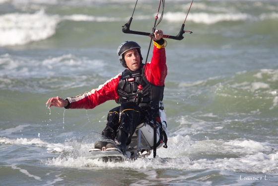 Christophe Martin: a special kiteboarder with special gear