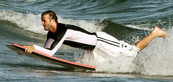 David Beckham: a bodyboarding star