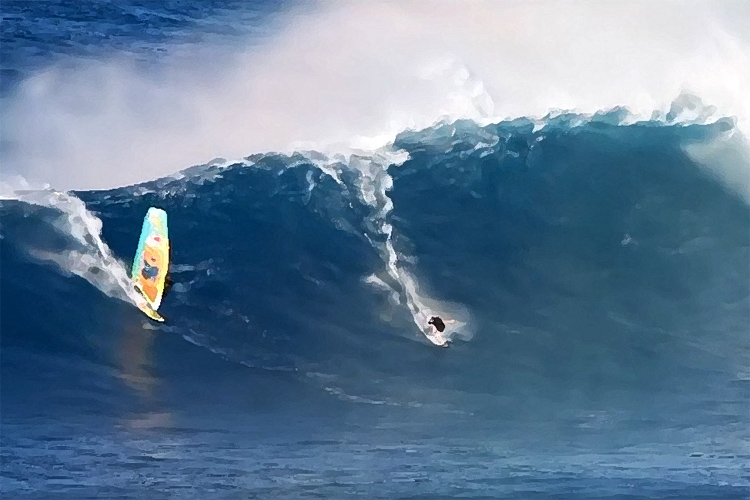Brad Domke: a windsurfer almost blew up his performance at Jaws