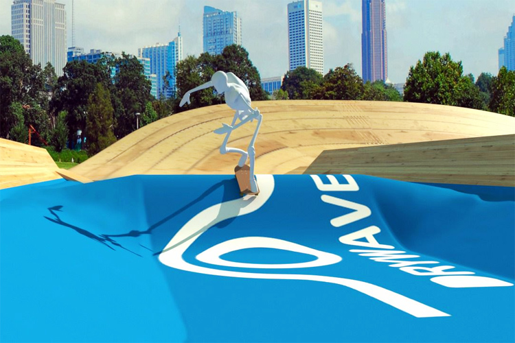 Dry Wave: an artificial wave for skateboarders, snowboarders, and BMXers | Photo: Dry Wave
