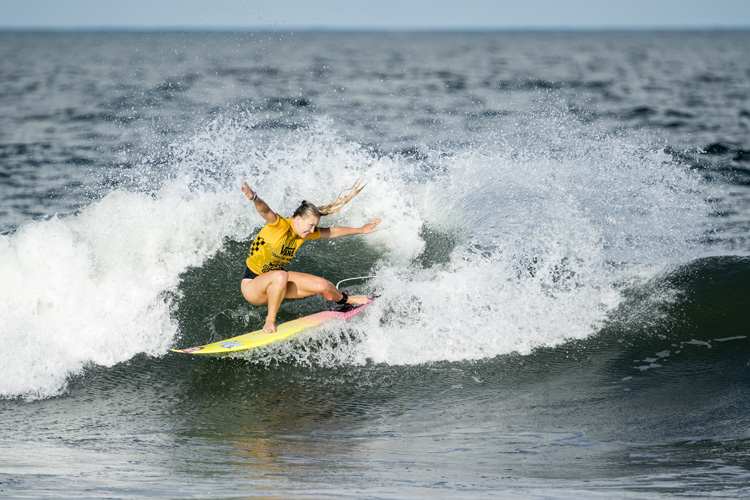 Ella Williams: the Kiwi surfer secured a provisional spot in Tokyo 2020 | Photo: Reed/ISA