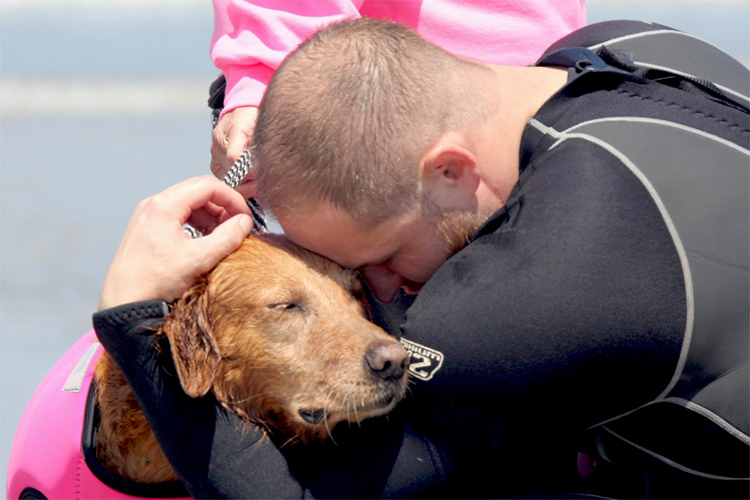 Surf Dog Ricochet: he helped Staff Sergeant Persons B. Griffith IV overcome PTSD | Photo: SDR
