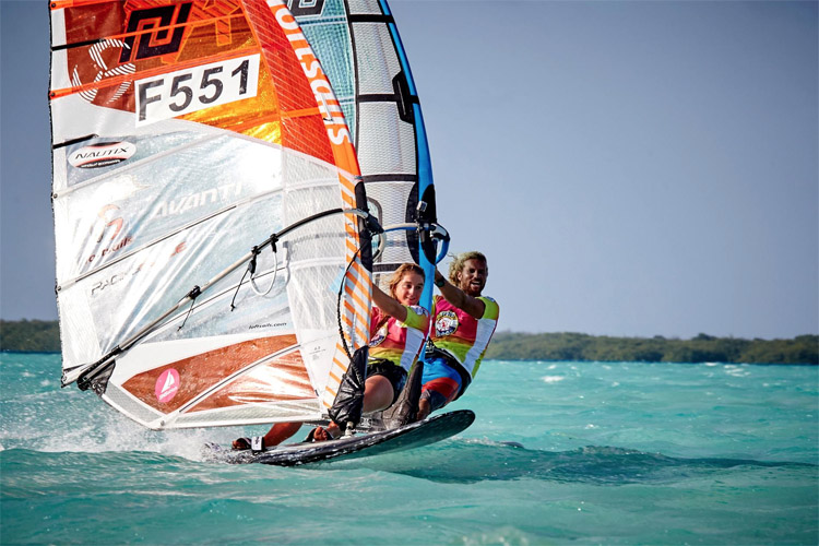Maëlle Guilbaud and Julien Quentel: the winners of the 2017 Défi Wind Caribbean | Photo: Roger Neve