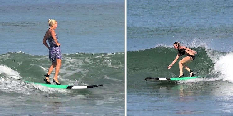 Surfing: the new high heel surf contest