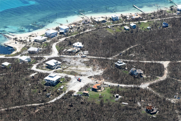 Bahamas: Hurricane Dorian struck the Abaco Islands as a Category 5 hurricane on September 1, 2019 | Photo: Hunter M/US Air Force