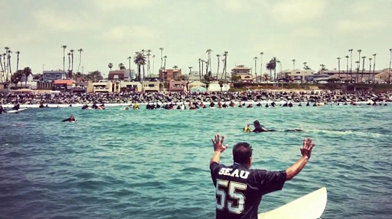 Junior Seau Paddle-Out: linebacker and surfer