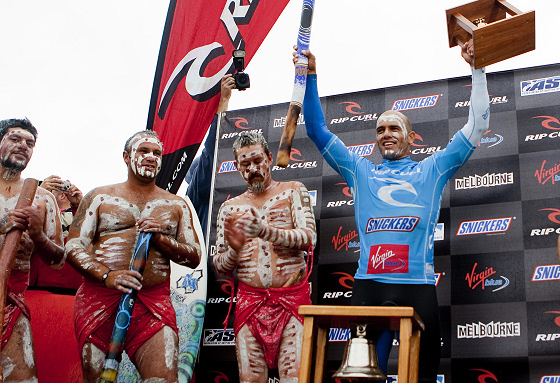 Kelly Slater: painted in blue