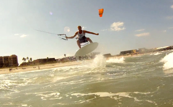 Kite skimming: Dave Scott might have invented a new sport