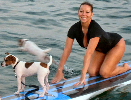Mariah Carey: now, try to get up... in a wave