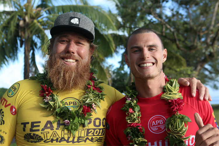 Garth McGregor and Jared Houston: the finalists of the 2017 Teahupoo Tahiti Challenge | Photo: APB