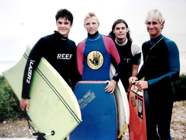 Mike Stewart: ready to surf Supertubes, in South Africa, around 1993 | Photo: Mike Stewart Archive