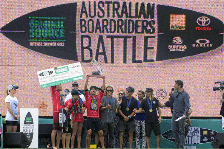North Narrabeen Boardriders: winners of the Australian Boardriders Battle Series III | Photo: Surfing Australia