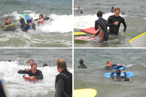William and Harry: forget Wimbledon, let's hit the waves | Photo: Marc Giddings