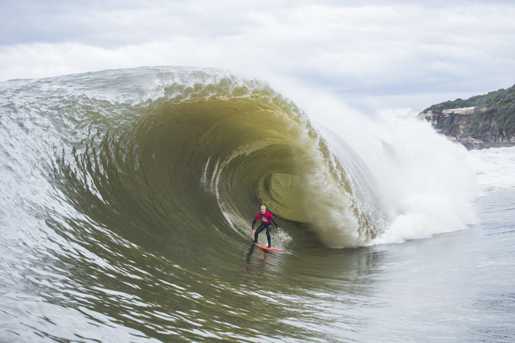 Russell Bierke: deep in the barrel at Cape Fear | Photo: Sloane/Red Bull