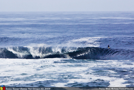 Shawn Barron: riding a massive wave at Yeti