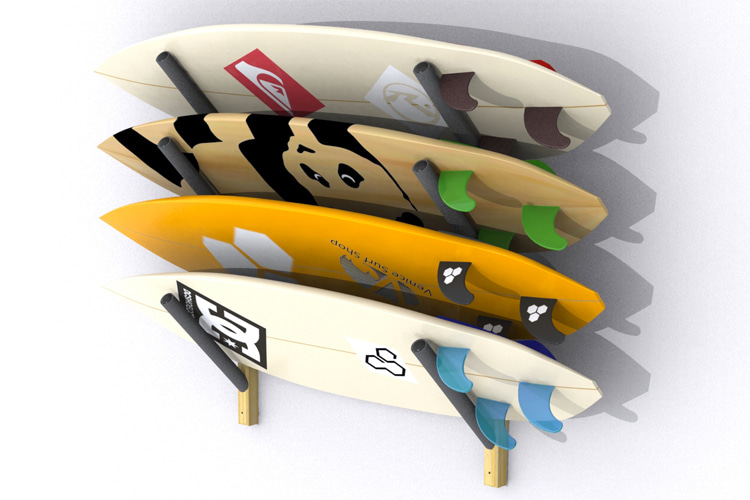 Surfboard wall racks: store and protect your favorite sticks | Photo: Venice Surf Racks