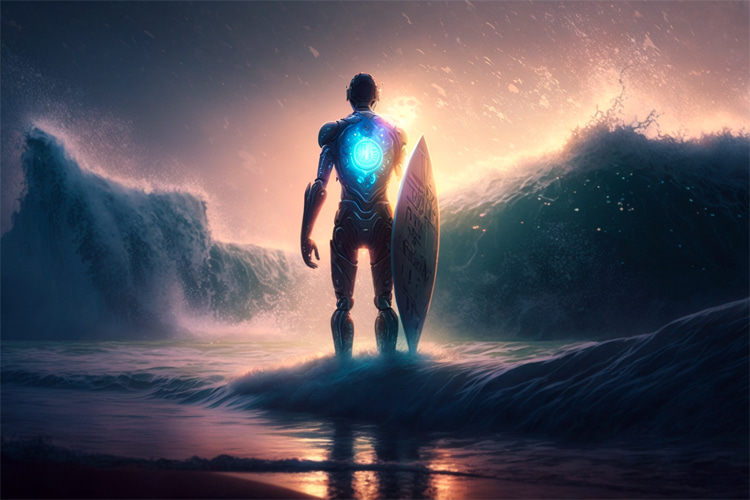 Robot surfer: is this the future of surf schools? Illustration: SurferToday