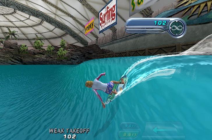 Kelly Slater's Pro Surfer: the Floridian imagined the first artificial wave pool in a computer game