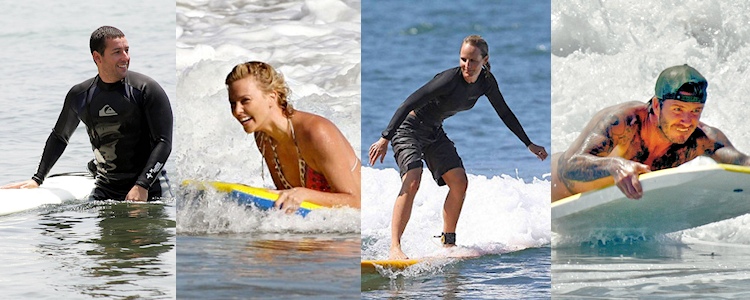 Surfing Celebrities: when stars decide to ride waves