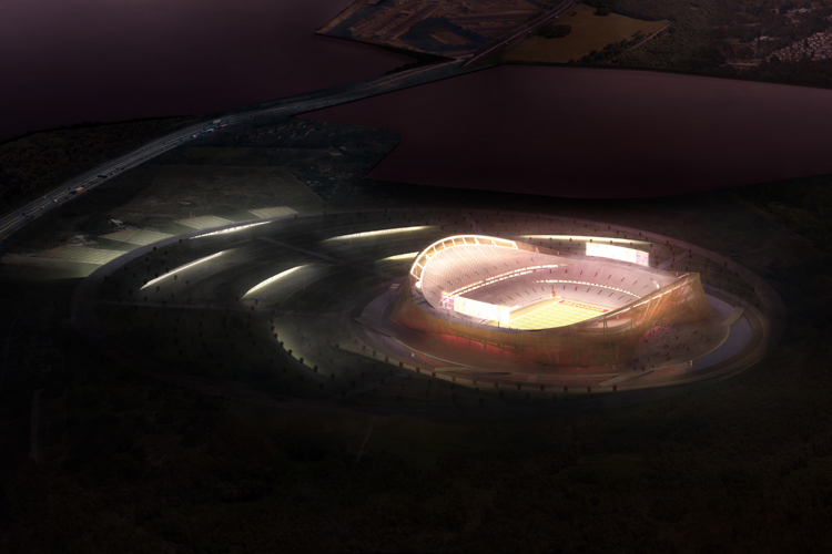 Washington Redskins: the wave-like structure will welcome surfers | Photo: Michael Fairbanks/BIG