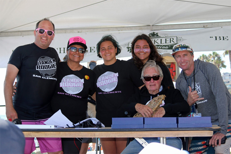 Tom Morey: he loved the tandem boogie board contest | Photo: San Clemente Ocean Festival