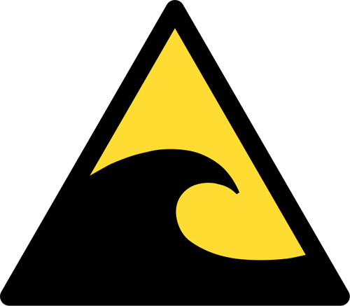 Tsunami: the official warning sign