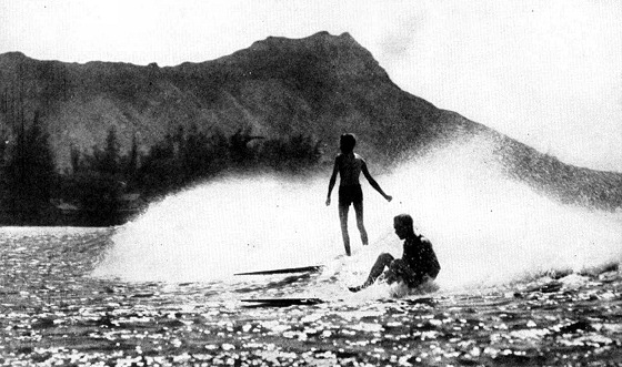 Waikiki, 1945: surfing has always been a national sport, here