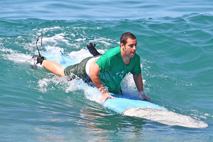 Adam Sandler is a surfing celebrity