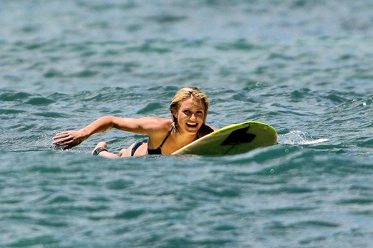 Cameron Diaz is a surfing celebrity