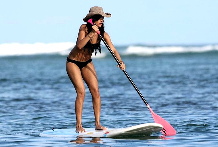 Rihanna: a standup paddleboarder from Barbados