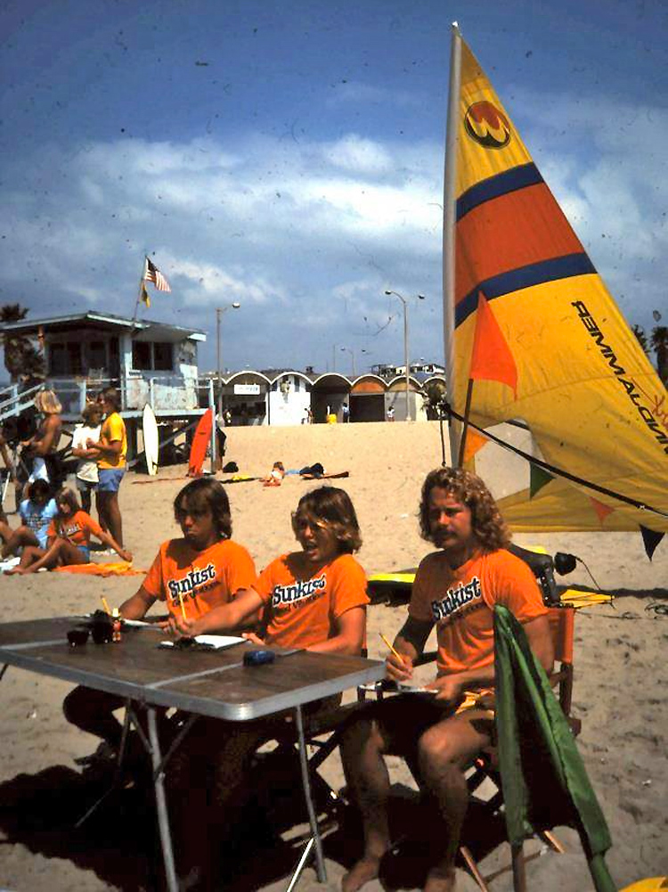 Bodyboarding circa 1980 (left to right): Bobby O., Karl Ring and Roger Waller behind the judging table | Photo: Patti Serrano