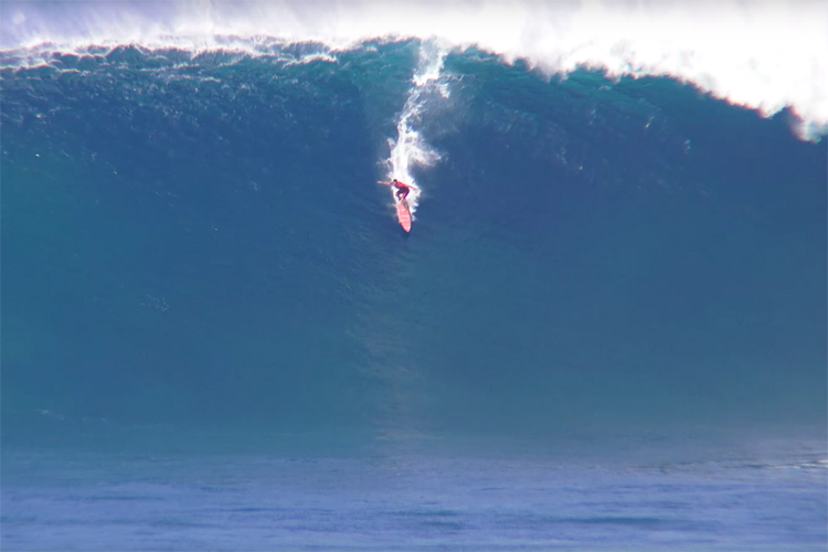 Aaron Gold: one of the biggest wave ever paddled