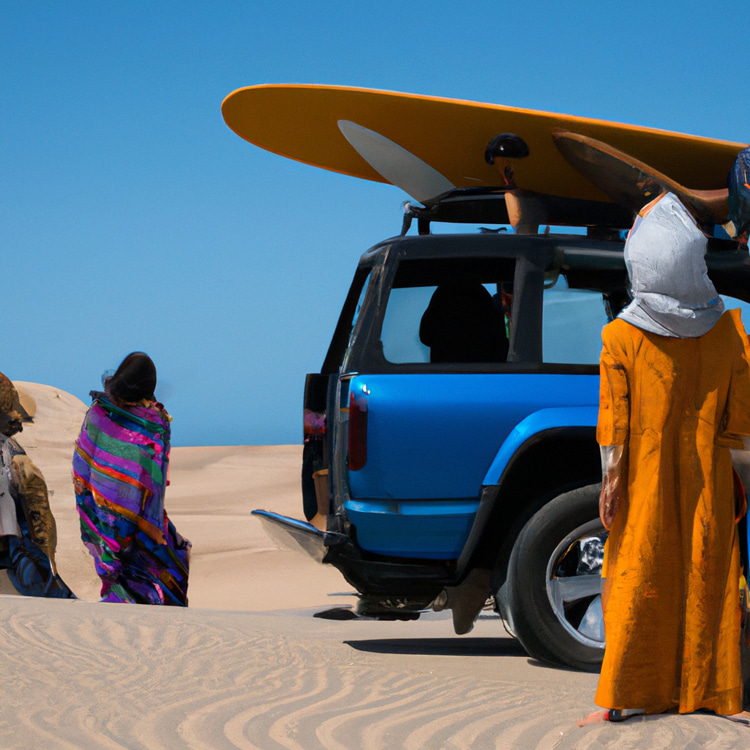 Sahara Desert: Amina meets the English surfer travelers | Illustration: SurferToday
