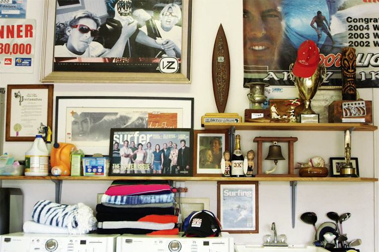 Andy Irons' garage: virtually untouched and full of priceless surf memorabilia