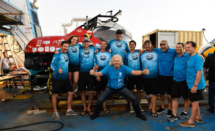 Aquatica Submarines: the team led by Richard Branson dove to the bottom of the Great Blue Hole in 2018 | Photo: Rosenwaks/Aquatica Submarines