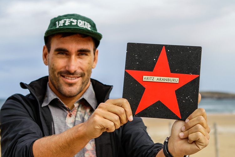 Aritz Aranburu: inducted into the Somo Surfing Walk of Fame | Photo: Comunica Surf