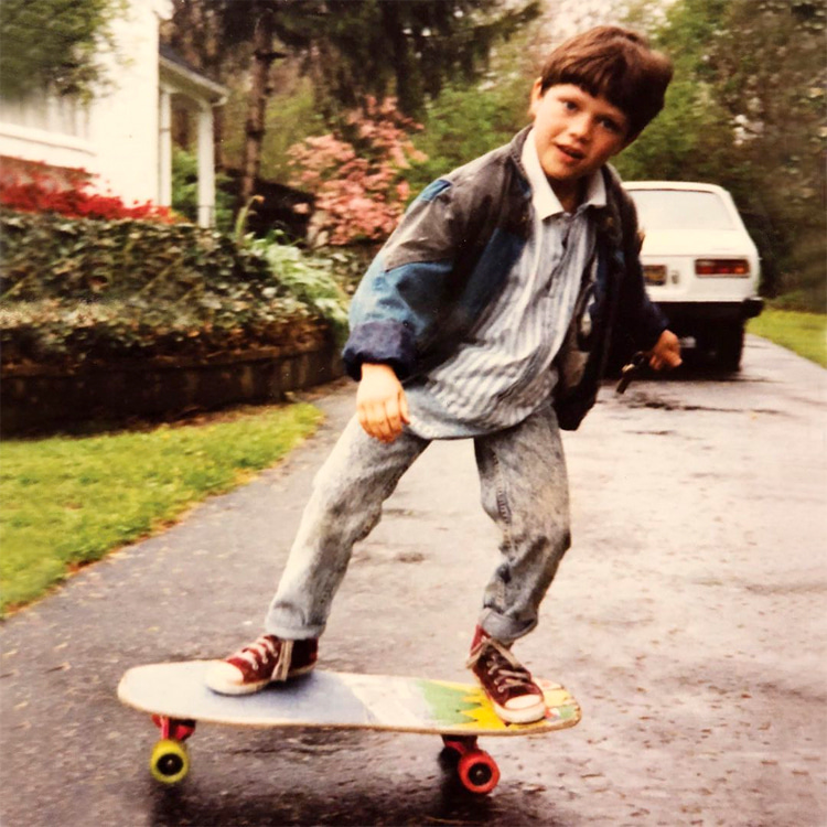Bam Margera: the young daredevil with his first skateboard | Photo: Margera Archive