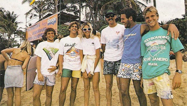1986 Morey Boogie International Professional Championships: the Brazilian team enjoying Hawaii | Photo: Rodrigo Monteiro