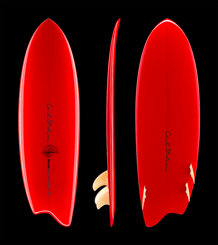 Asymmetric surfboard by Carl Ekstrom: a stunning piece of asymmetry | Photo: Ryan Field/Hydrodynamica