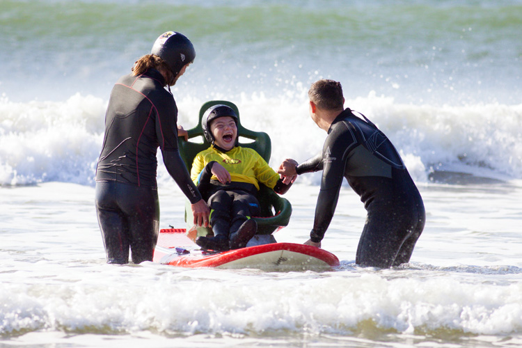 Tandem surfboard: Cerebra's surf solution for disabled children | Photo: Mark Griffiths