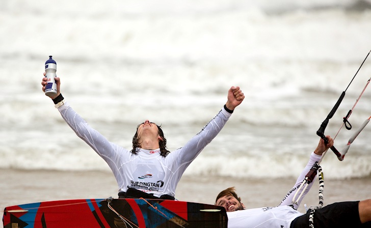 Christophe Tack: celebrating a world title | Photo: PKRA/Bromwich