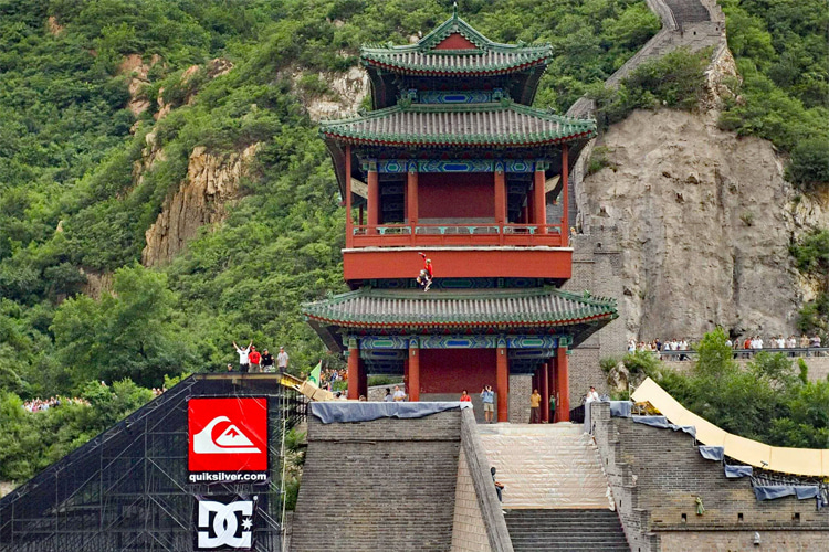Danny Way: the only skater to have flown over the Great Wall of China | Photo: ESPN
