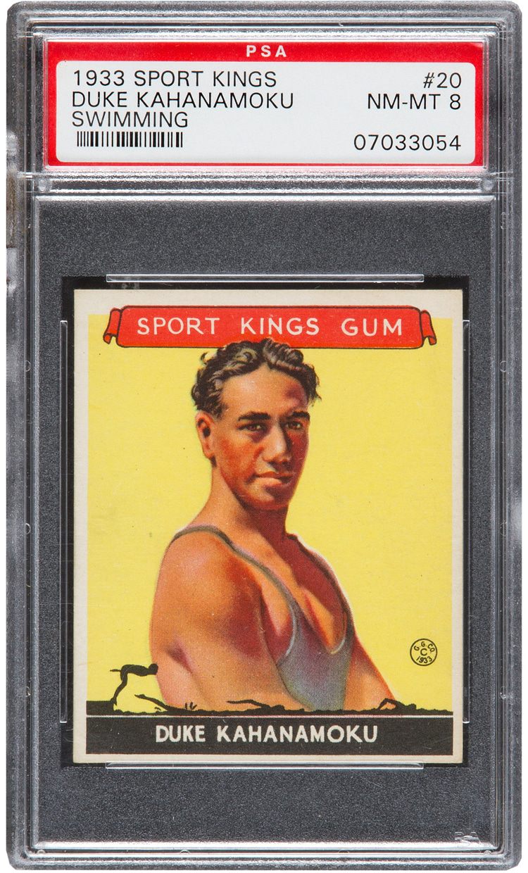 Duke Kahanamoku's trading card: Goudey Sports Kings #20 (1933) | Photo: Ha.com