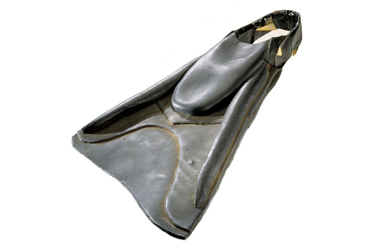 Swim fins: one of the earliest versions of the modern swimming and rescuer propulsion device