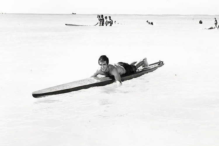 George Downing: he rode his first wave on a surfboard in 1939