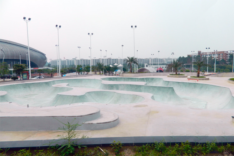 GMP Skatepark, Guangzhou, China: 168,000 square feet of skateboarding features and obstacles | Photo: Sk8scapes